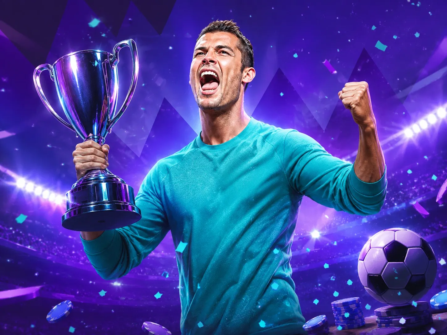 Champion trophy victory glow