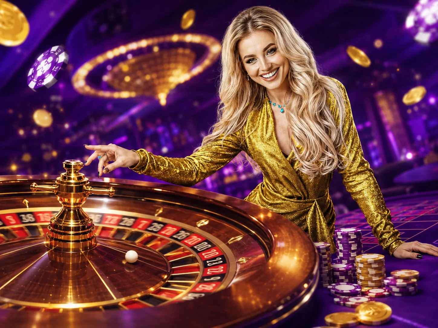 Roulette wheel golden spin
